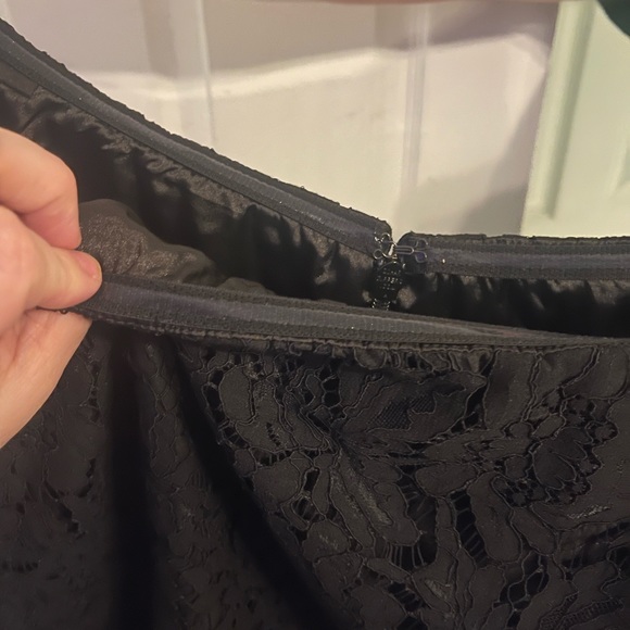 Black Lace Cocktail Dress with Bell Sleeves - Picture 4 of 7